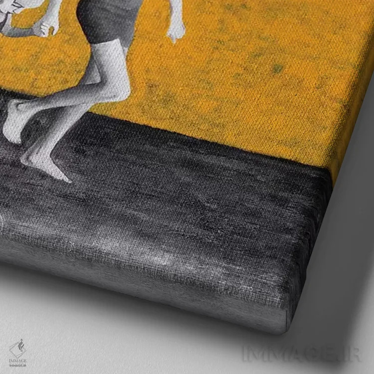 تابلو بر خلاف همهٔ احتمالات اثر دیبی واترمن - نمای نزدیک بافت بوم