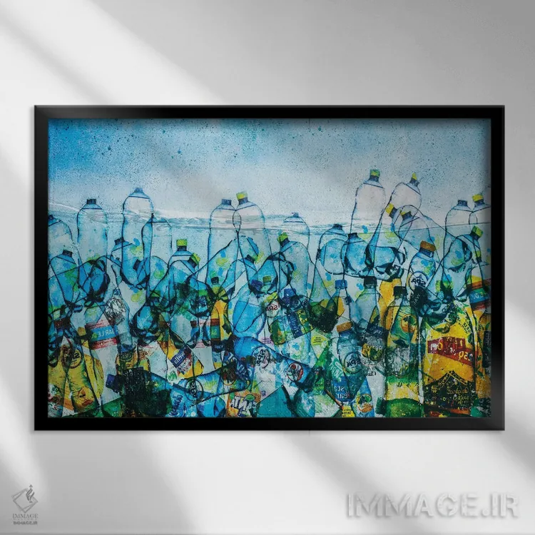 تابلو پیام در بطری اثر دیبی واترمن - نمای قابدار مشکی