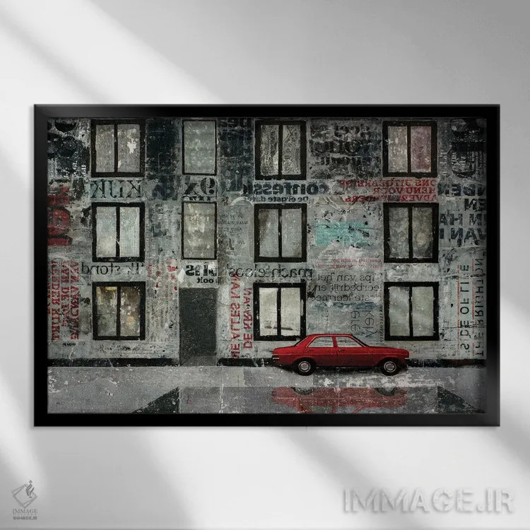 تابلو قرنطینه اثر دیبی واترمن - نمای قابدار مشکی