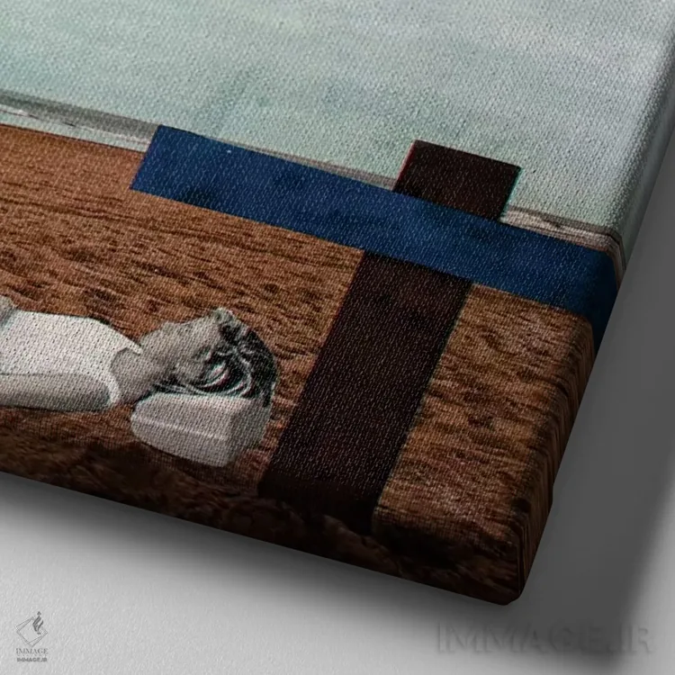 تابلو نسیم تابستانی خاکستری اثر دیبی واترمن - نمای نزدیک بافت بوم