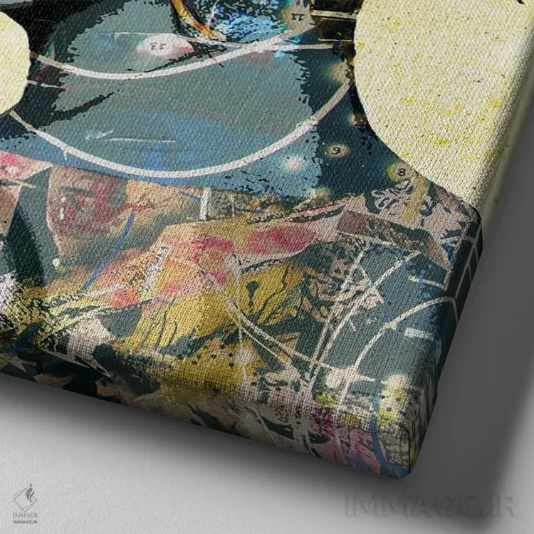 تابلو دختر بااستعداد اثر دیبی واترمن - نمای نزدیک بافت بوم