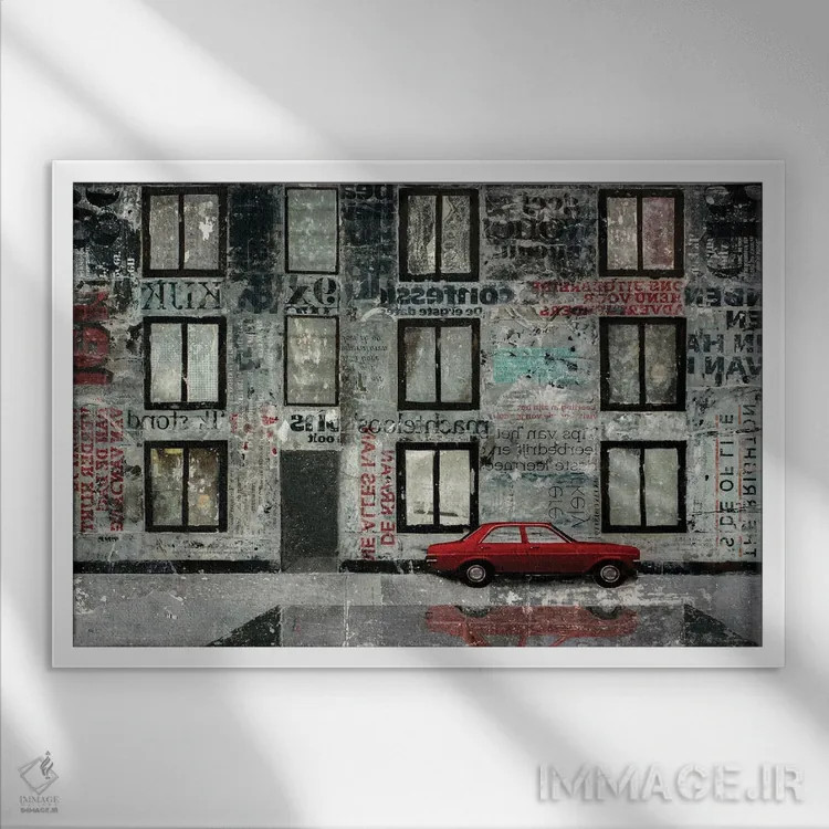 تابلو قرنطینه اثر دیبی واترمن - نمای قابدار سفید