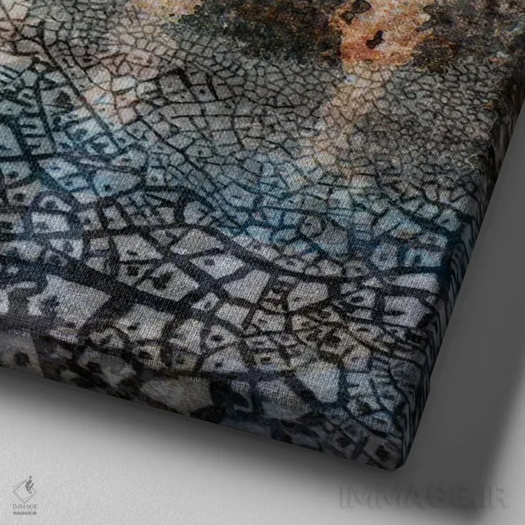 تابلو زخمهایی در زمین اثر دیبی واترمن - نمای نزدیک بافت بوم