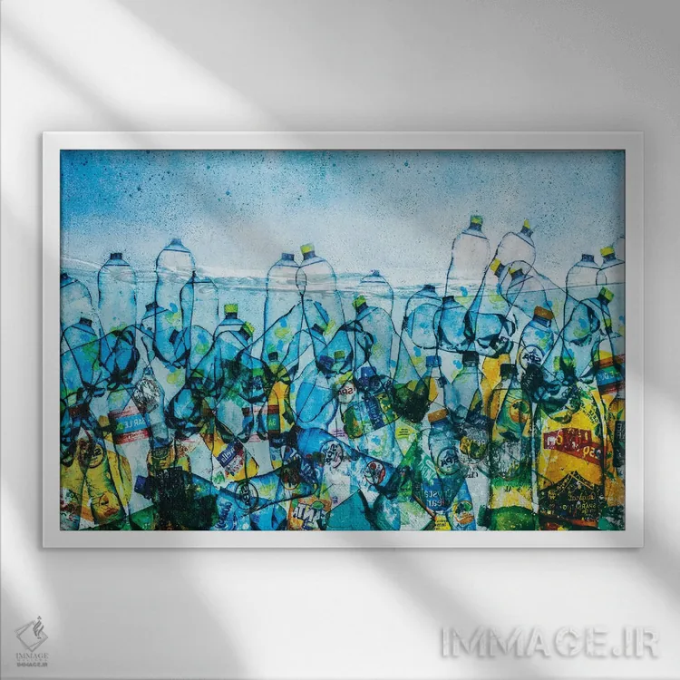 تابلو پیام در بطری اثر دیبی واترمن - نمای قابدار سفید