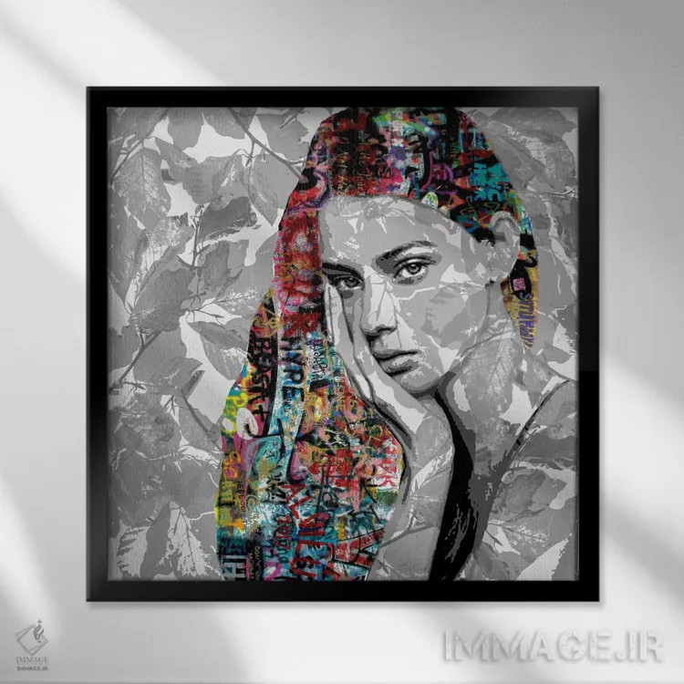 تابلو دختر خوششانس اثر دیبی واترمن - نمای قابدار مشکی