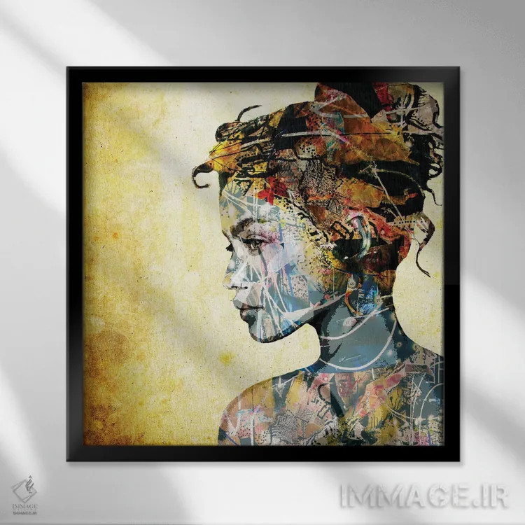 تابلو دختر بااستعداد اثر دیبی واترمن - نمای قابدار مشکی