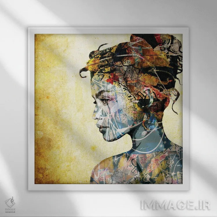 تابلو دختر بااستعداد اثر دیبی واترمن - نمای قابدار سفید