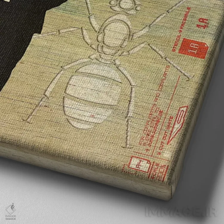 تابلو من اینجا را دوست دارم اثر دیبی واترمن - نمای نزدیک بافت بوم