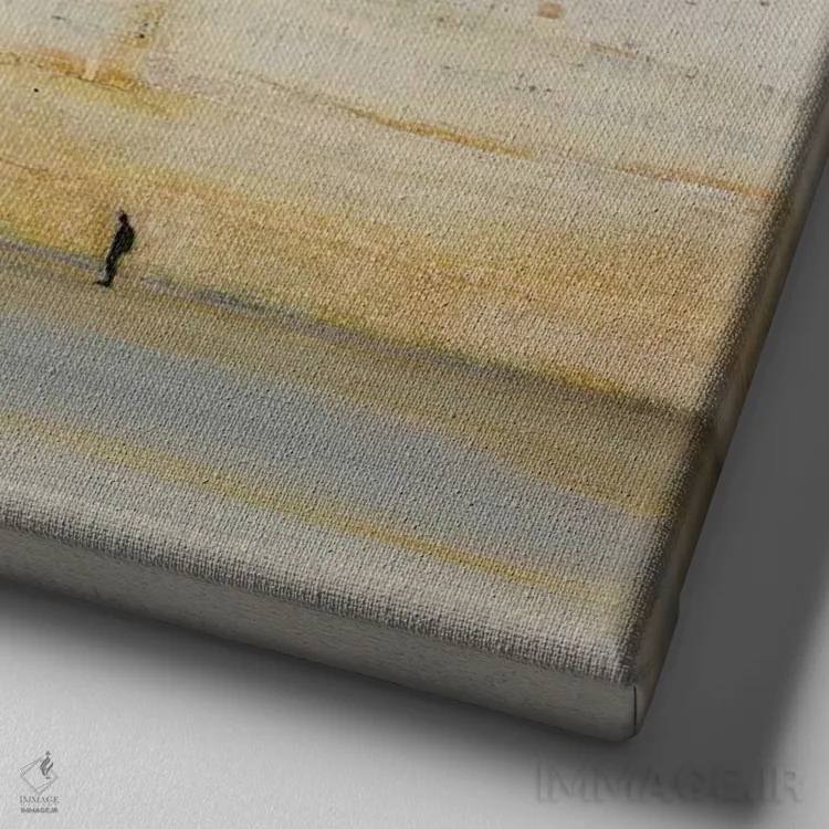 تابلو بدون خط پایان اثر دیبی واترمن - نمای نزدیک بافت بوم
