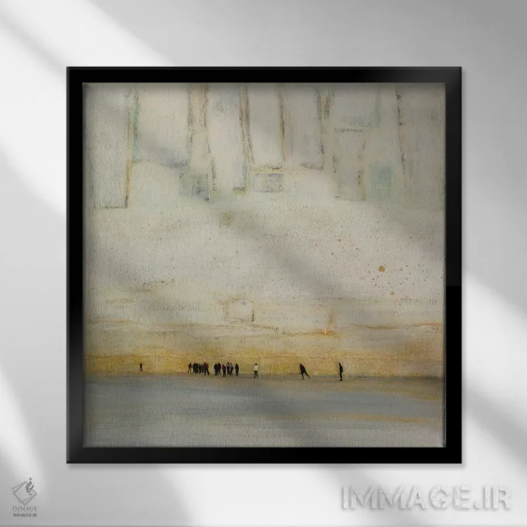 تابلو بدون خط پایان اثر دیبی واترمن - نمای قابدار مشکی