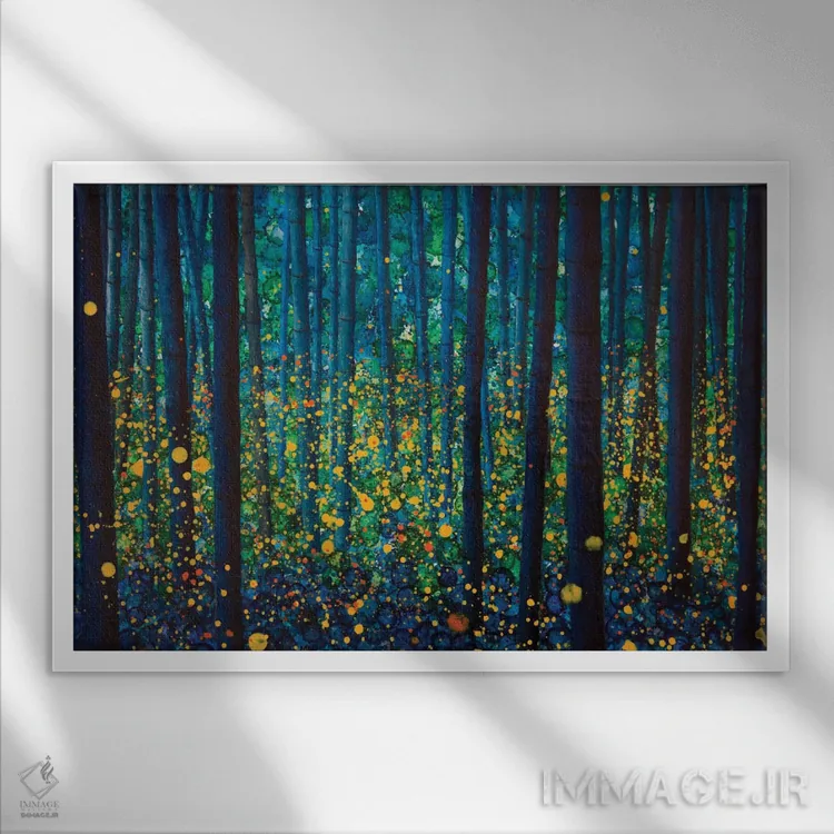 تابلو کرمهای شبتاب اثر دیبی واترمن - نمای قابدار سفید