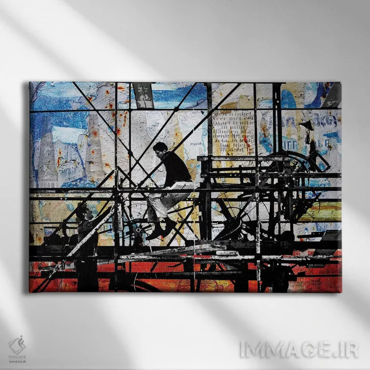 تابلو متعادل اثر دیبی واترمن - نمای روبهرو روی دیوار