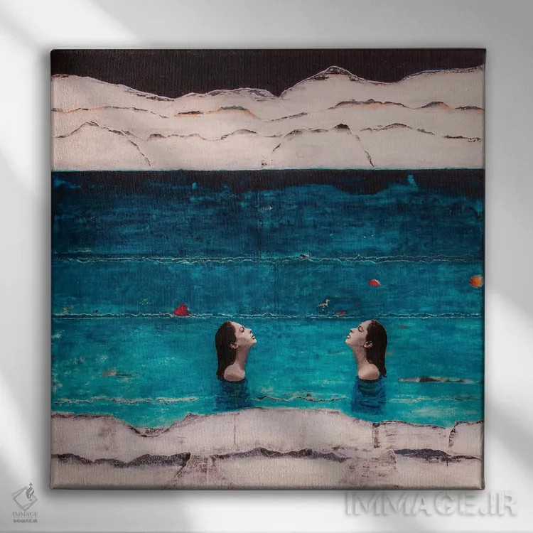 تابلو آبهای بالا آمده اثر دیبی واترمن - نمای روبهرو روی دیوار
