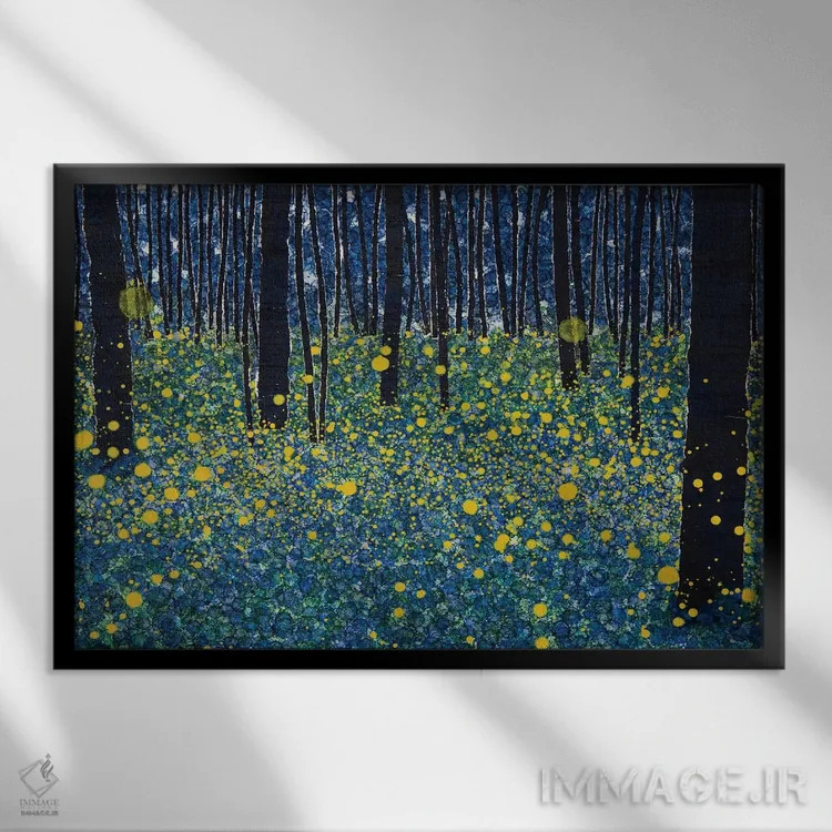 تابلو درخشان اثر دیبی واترمن - نمای قابدار مشکی