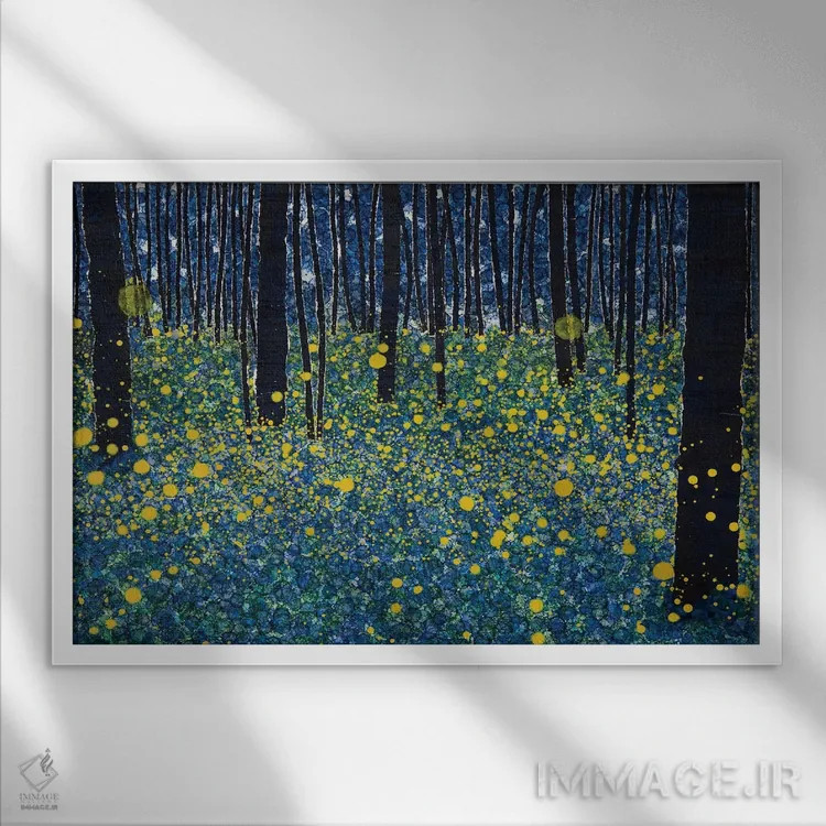 تابلو درخشان اثر دیبی واترمن - نمای قابدار سفید