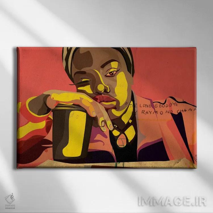 تابلو زارینِ بیحوصله (شخصیت) اثر دای کریس آرت (هنرمند) - نمای روبهرو روی دیوار