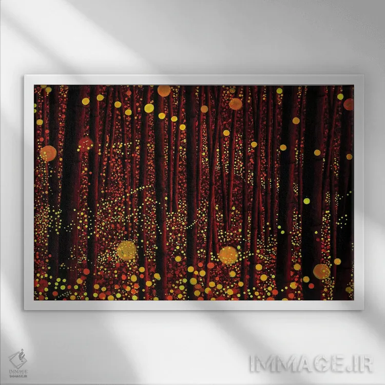 تابلو درخشش اثر دیبی واترمن - نمای قابدار سفید