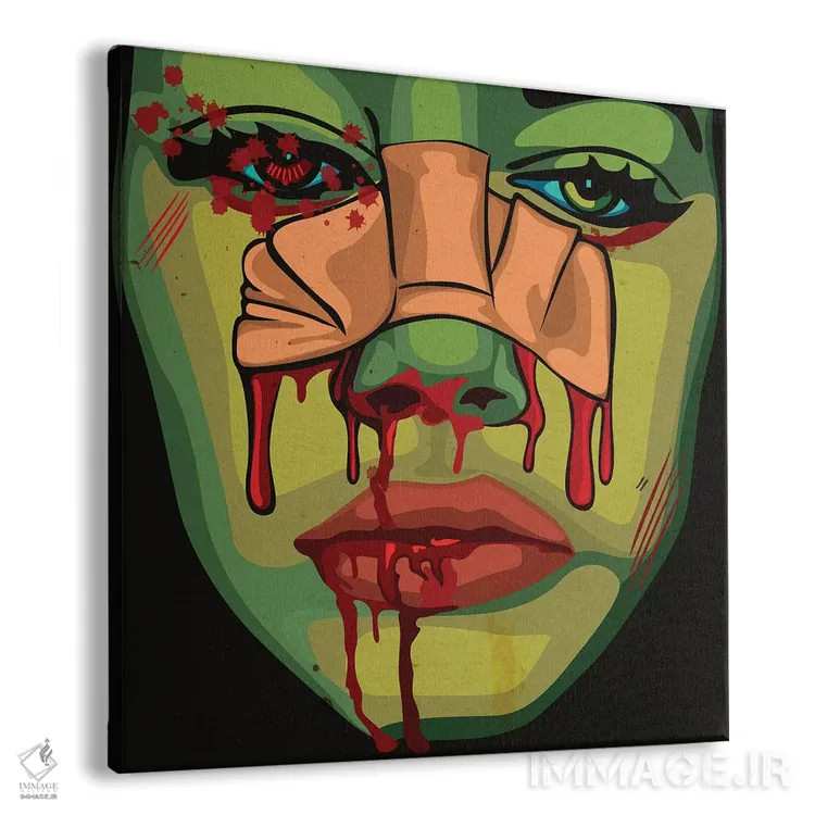 تابلو دختر خونین اثر دای کریس آرت (هنرمند) - نمای پرسپکتیو محصول