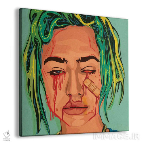 تابلو دختر خونین ۲ اثر دای کریس آرت (هنرمند) - نمای پرسپکتیو محصول