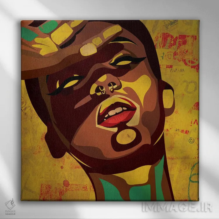 تابلو هانا ۱ اثر دای کریس آرت (هنرمند) - نمای روبهرو روی دیوار