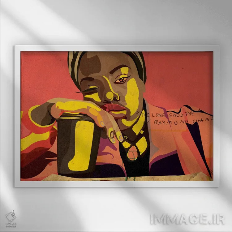 تابلو زارینِ بیحوصله (شخصیت) اثر دای کریس آرت (هنرمند) - نمای قابدار سفید