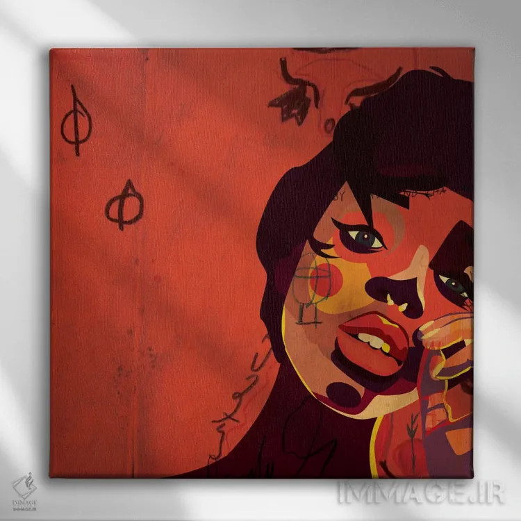 تابلو هانا ۳ اثر دای کریس آرت (هنرمند) - نمای روبهرو روی دیوار