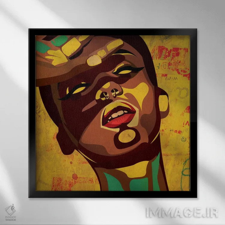 تابلو هانا ۱ اثر دای کریس آرت (هنرمند) - نمای قابدار مشکی