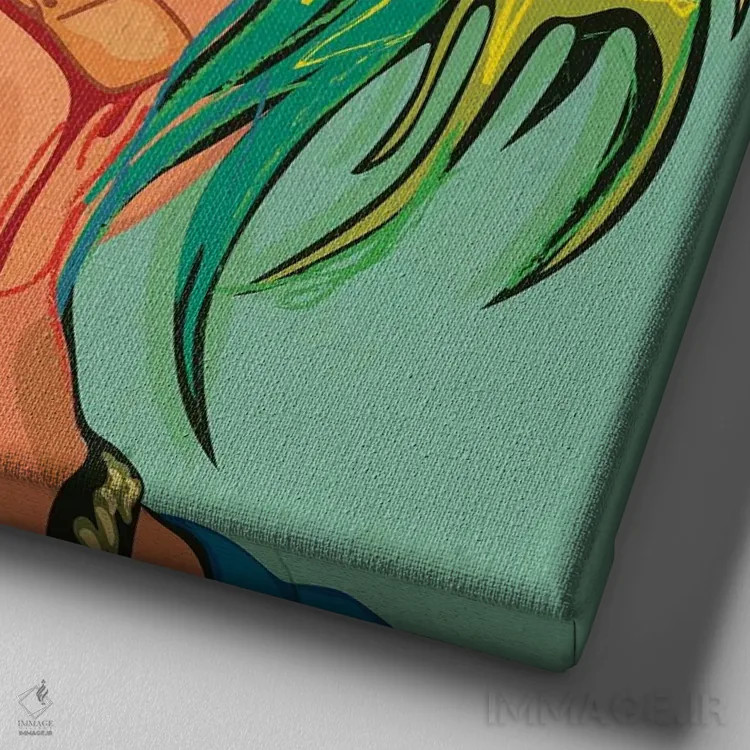 تابلو دختر خونین ۲ اثر دای کریس آرت (هنرمند) - نمای نزدیک بافت بوم