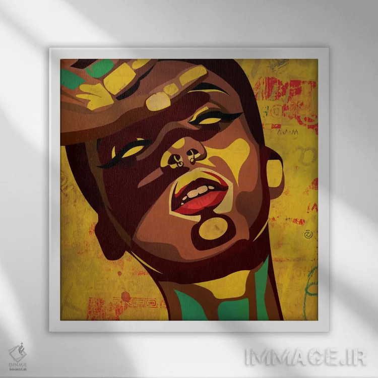 تابلو هانا ۱ اثر دای کریس آرت (هنرمند) - نمای قابدار سفید