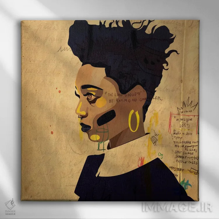 تابلو هانا ۴ اثر دای کریس آرت (هنرمند) - نمای روبهرو روی دیوار