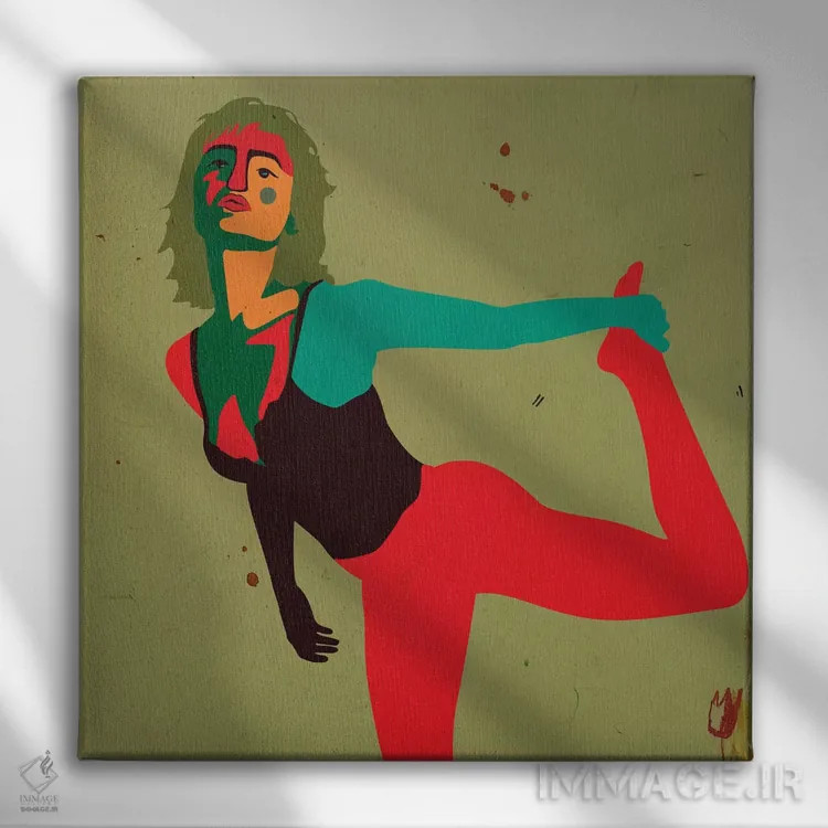 تابلو کش و قوس اثر دای کریس آرت (هنرمند) - نمای روبهرو روی دیوار