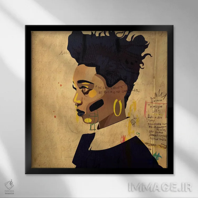 تابلو هانا ۴ اثر دای کریس آرت (هنرمند) - نمای قابدار مشکی