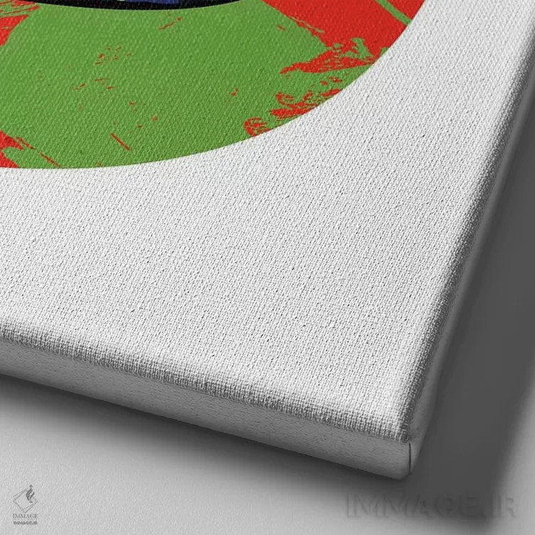 تابلو مالوجی اثر دای کریس آرت (هنرمند) - نمای نزدیک بافت بوم