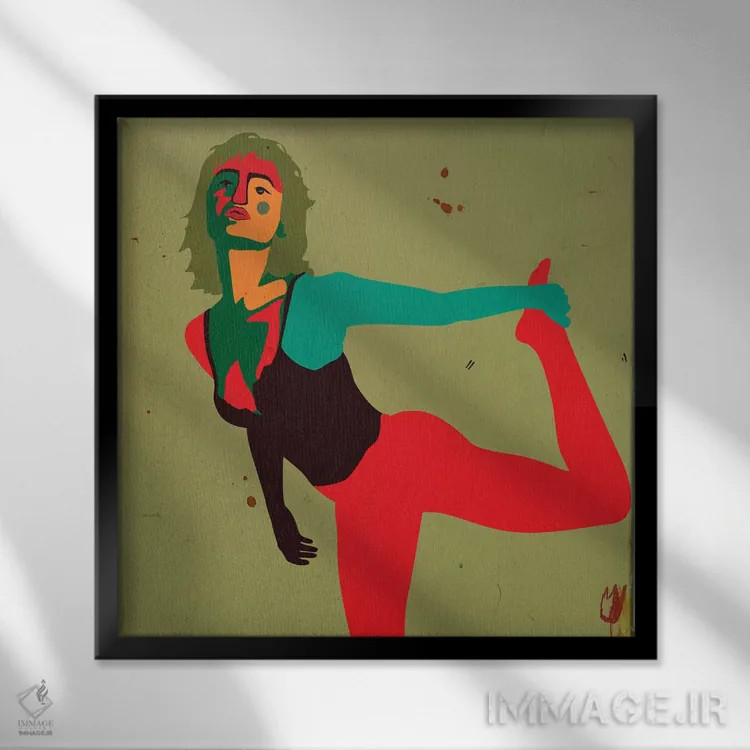 تابلو کش و قوس اثر دای کریس آرت (هنرمند) - نمای قابدار مشکی