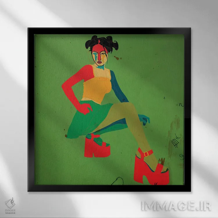 تابلو ضربه (اعتصاب) اثر دای کریس آرت (هنرمند) - نمای قابدار مشکی