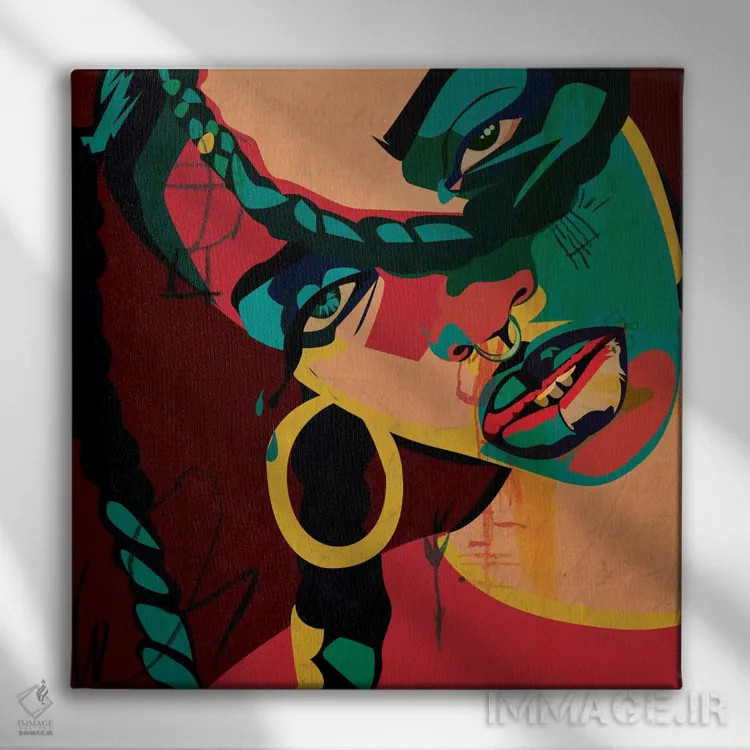 تابلو کاجی ۲ اثر دای کریس آرت (هنرمند) - نمای روبهرو روی دیوار