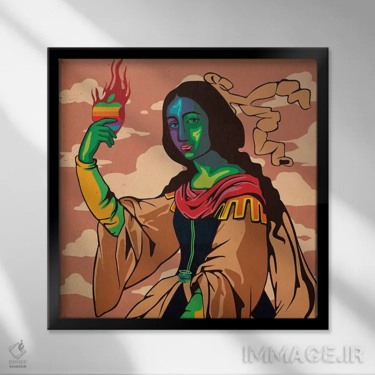 تابلو عصر طراحی اثر دای کریس آرت (هنرمند) - نمای قابدار مشکی