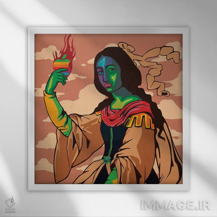 تابلو عصر طراحی اثر دای کریس آرت (هنرمند) - نمای قابدار سفید