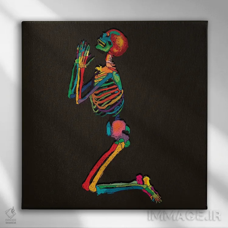 تابلو دعاها اثر دای کریس آرت (هنرمند) - نمای روبهرو روی دیوار