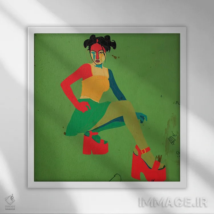 تابلو ضربه (اعتصاب) اثر دای کریس آرت (هنرمند) - نمای قابدار سفید