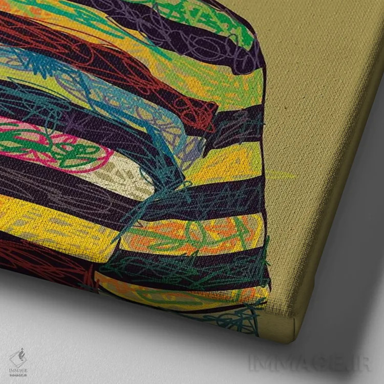 تابلو پابلو اثر دای کریس آرت (هنرمند) - نمای نزدیک بافت بوم