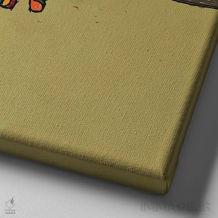 تابلو آفرینش اثر دای کریس آرت (هنرمند) - نمای نزدیک بافت بوم