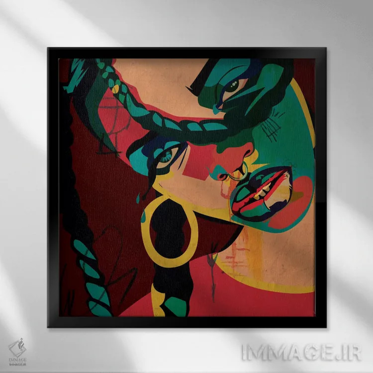 تابلو کاجی ۲ اثر دای کریس آرت (هنرمند) - نمای قابدار مشکی