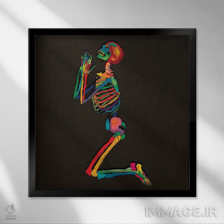 تابلو دعاها اثر دای کریس آرت (هنرمند) - نمای قابدار مشکی