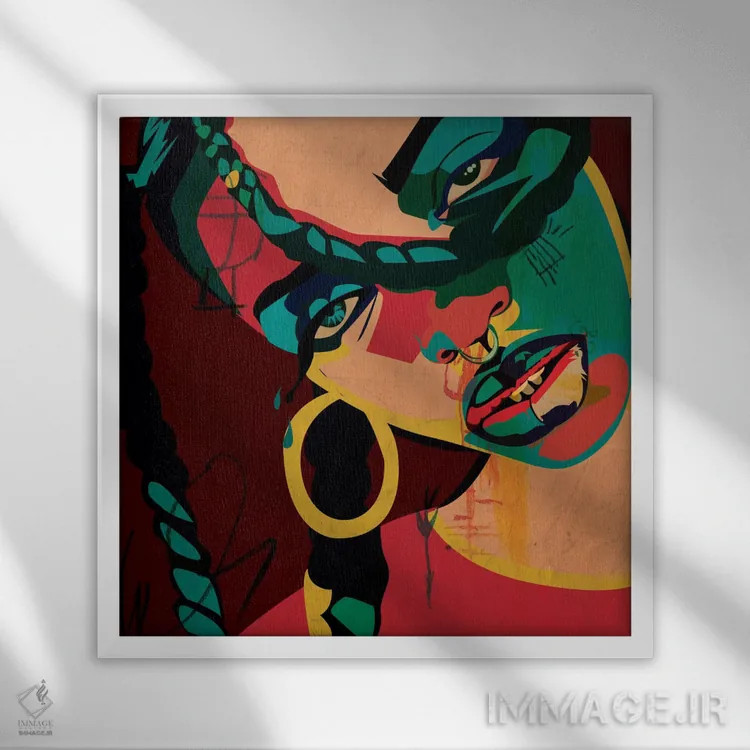 تابلو کاجی ۲ اثر دای کریس آرت (هنرمند) - نمای قابدار سفید