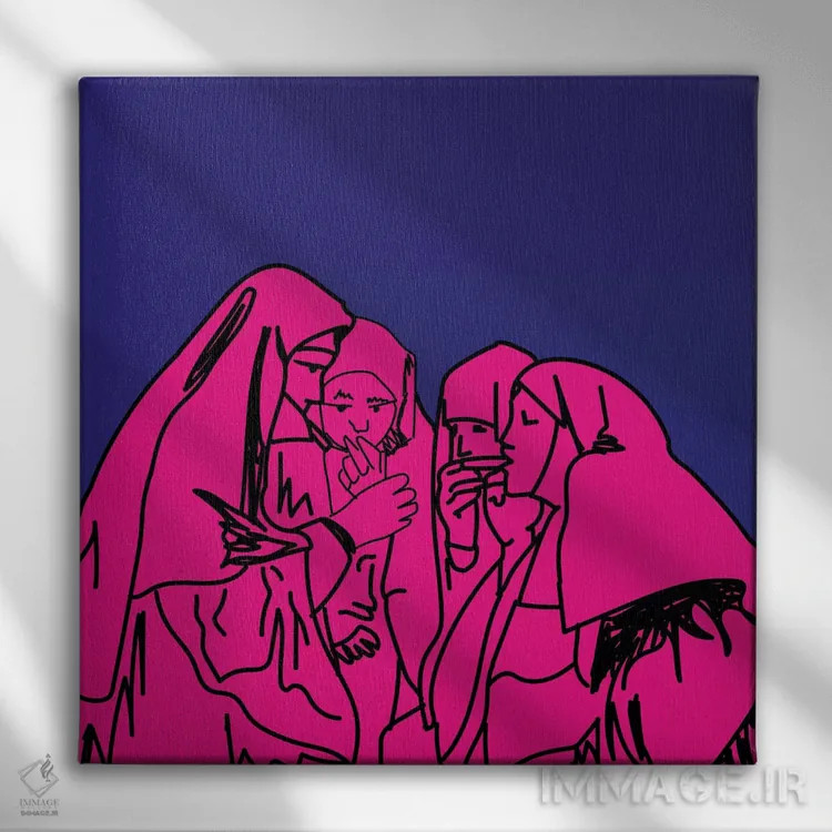 تابلو استراحت دود مقدس ۲ اثر دای کریس آرت (هنرمند) - نمای روبهرو روی دیوار