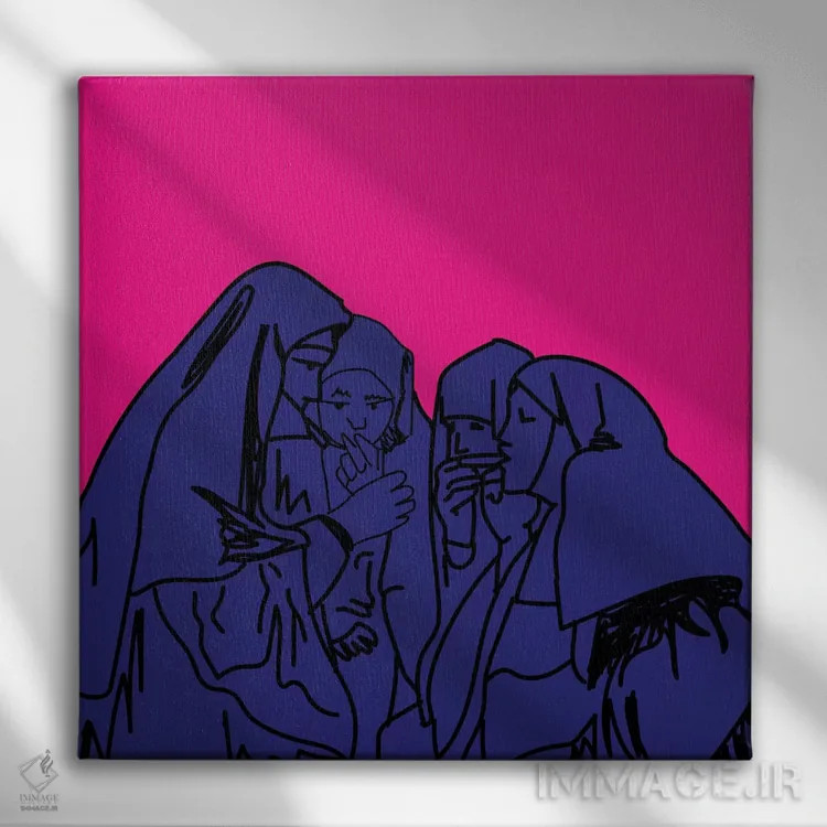 تابلو استراحت دود مقدس ۱ اثر دای کریس آرت (هنرمند) - نمای روبهرو روی دیوار