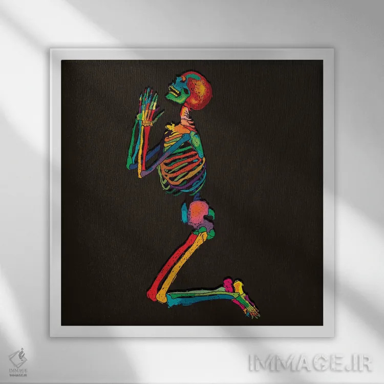 تابلو دعاها اثر دای کریس آرت (هنرمند) - نمای قابدار سفید