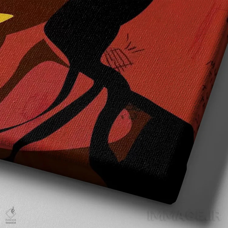 تابلو کاجی ۴ اثر دای کریس آرت (هنرمند) - نمای نزدیک بافت بوم