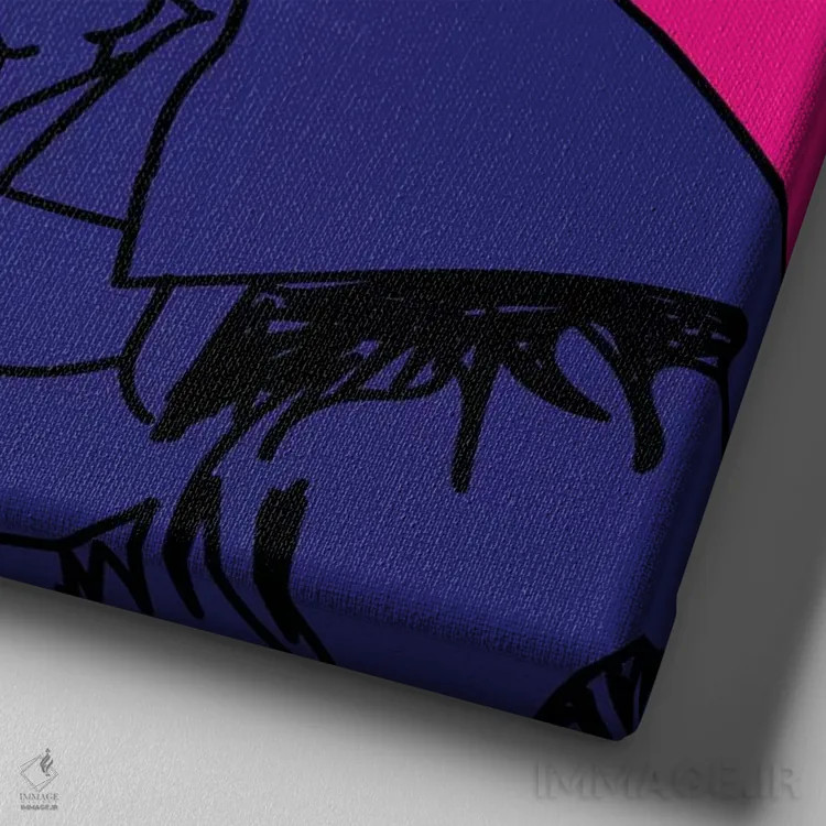 تابلو استراحت دود مقدس ۱ اثر دای کریس آرت (هنرمند) - نمای نزدیک بافت بوم